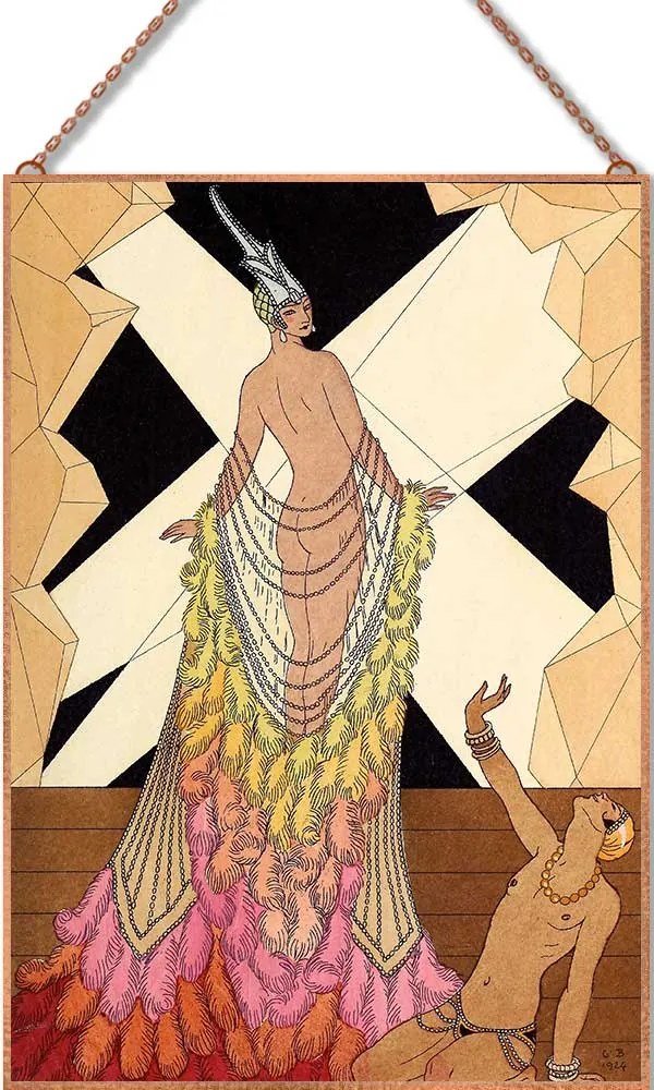 George Barbier - L’-Orgueil üvegkép, falikép