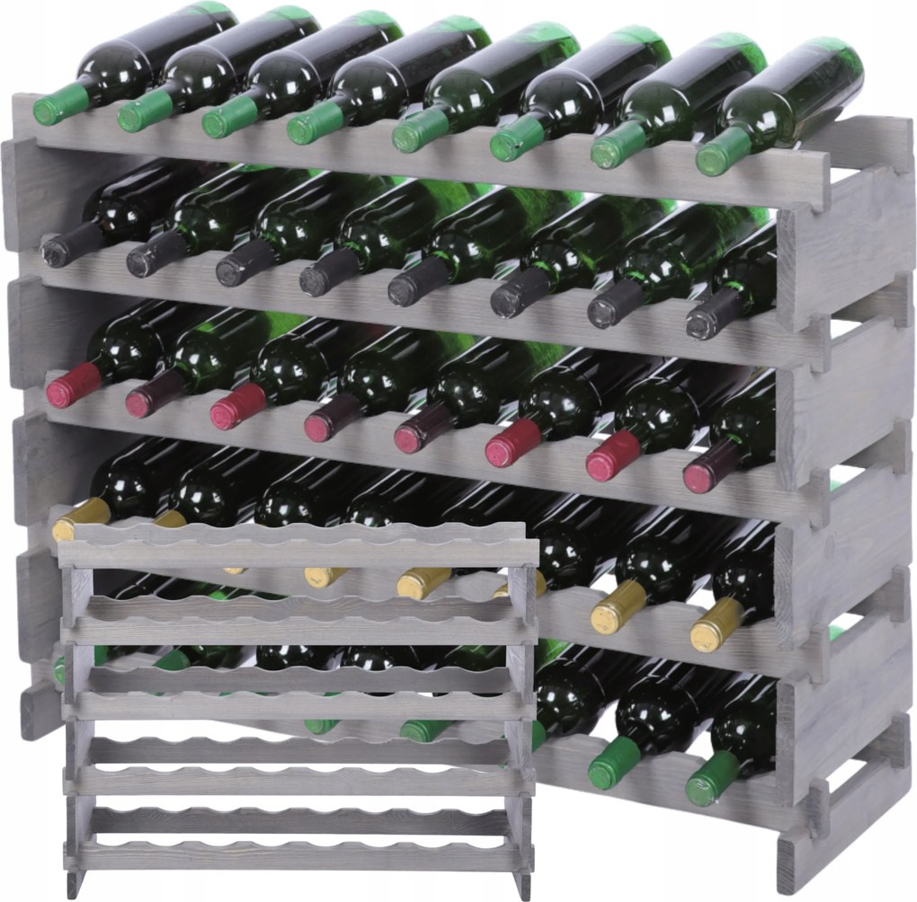 Bortartó állvány moduláris fa palack 5x8 szerelés szerszámok nélkül