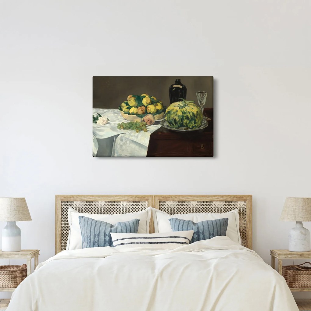 Kép - Edouard Manet, Still Life with Melon and Peaches, reprodukciók (90x60 cm)