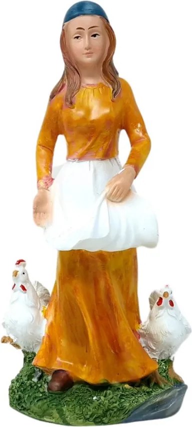 Karácsonyi Betlehem Figura 'háziasszony Tyúkokkal' 30cm magas figurákhoz
