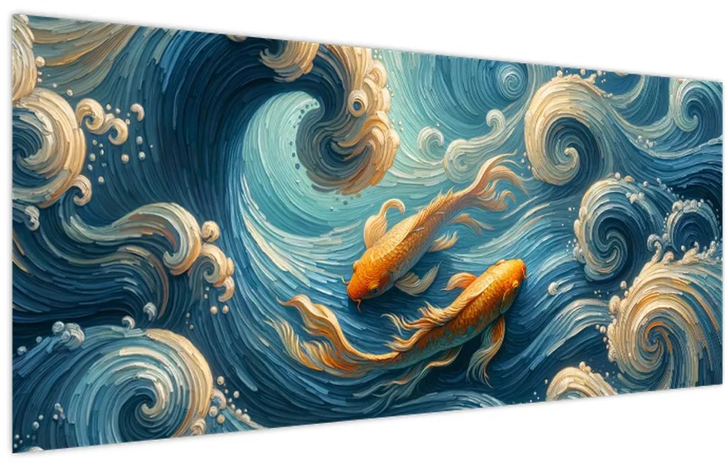Kép - Aranyhalak (120x50 cm)
