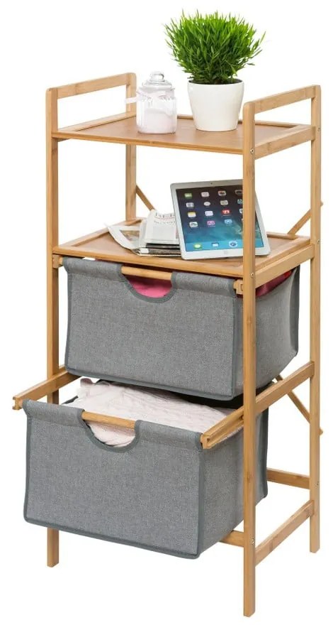 Bamboo bambuszkeretes tárolóállvány 2 fiókkal - Wenko