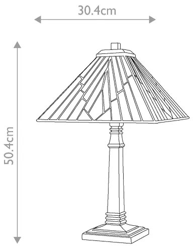 Elstead TF-ALDERLEY-TL-L - Tiffany ALDERLEY asztali lámpa 1xE27/60W/230V