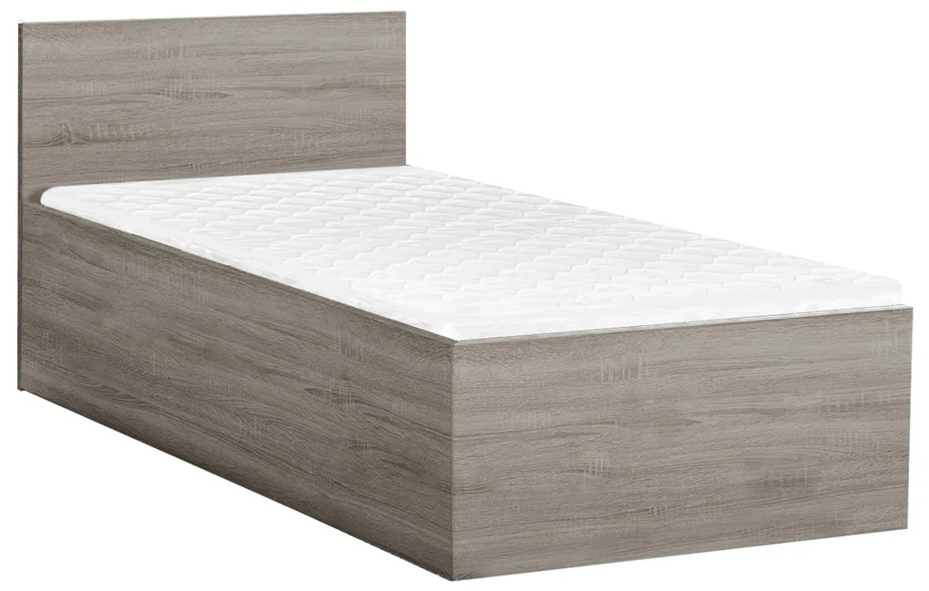 SOFIA ágy 90 x 200 cm, trüffel tölgy Ágyrács: Lamellás ágyrács, Matrac: Matrace Sommera 18 cm