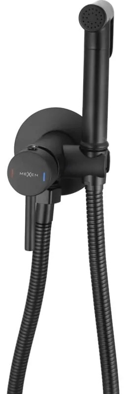 Mexen Elba rejtett bidet csaptelep pontszerű készlettel, fekete - 7599250-70