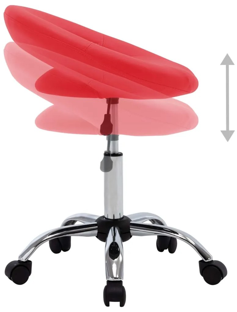 piros műbőr forgó étkezőszék