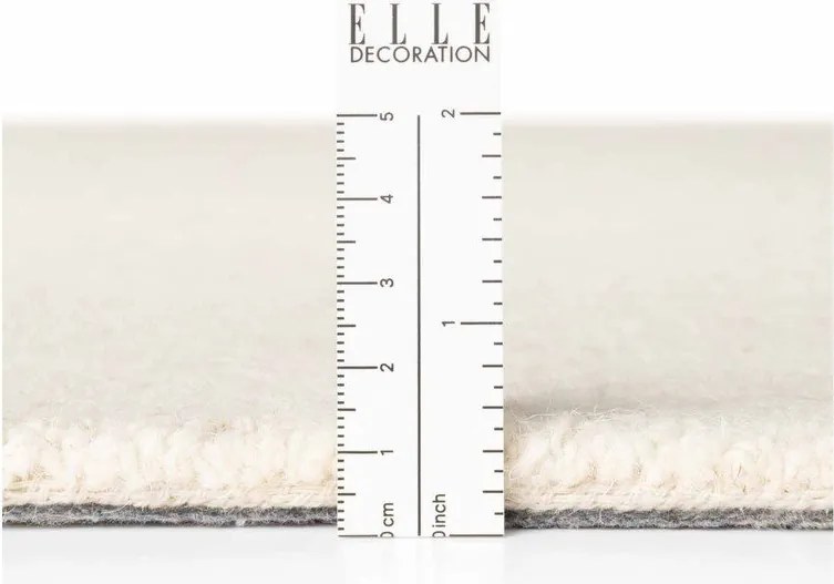 Krémszínű kézi szövésű gyapjú kerek szőnyeg ø 160 cm Puristic Knots – Elle Decoration