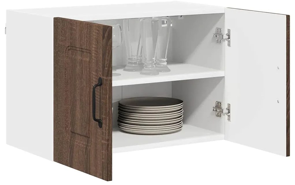 Fali konyhaszekrény ajtóval Barna Tölgy 60 x 31 x 40 cm Faanyag