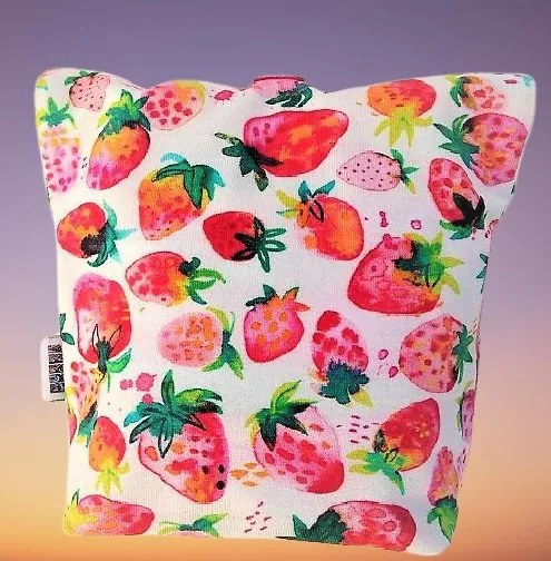 Textil óvodás uzsonnás tasak epres