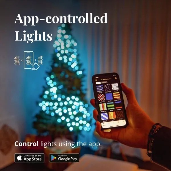 Twinkly TWS250SPP-TEU - LED RGBW Kültéri füzér 250xLED 23,5m IP44 Wi-Fi