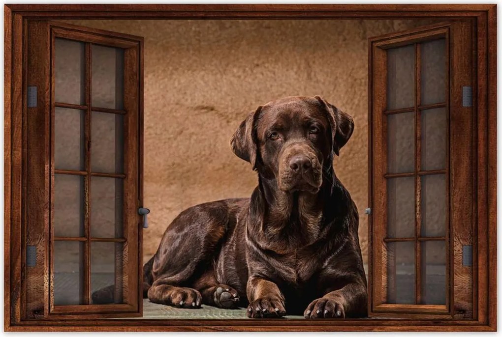 Poszter 60x40 Barna kutya barát