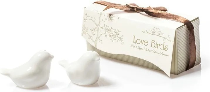 Szerelmes galambok porcelán fűszertartók