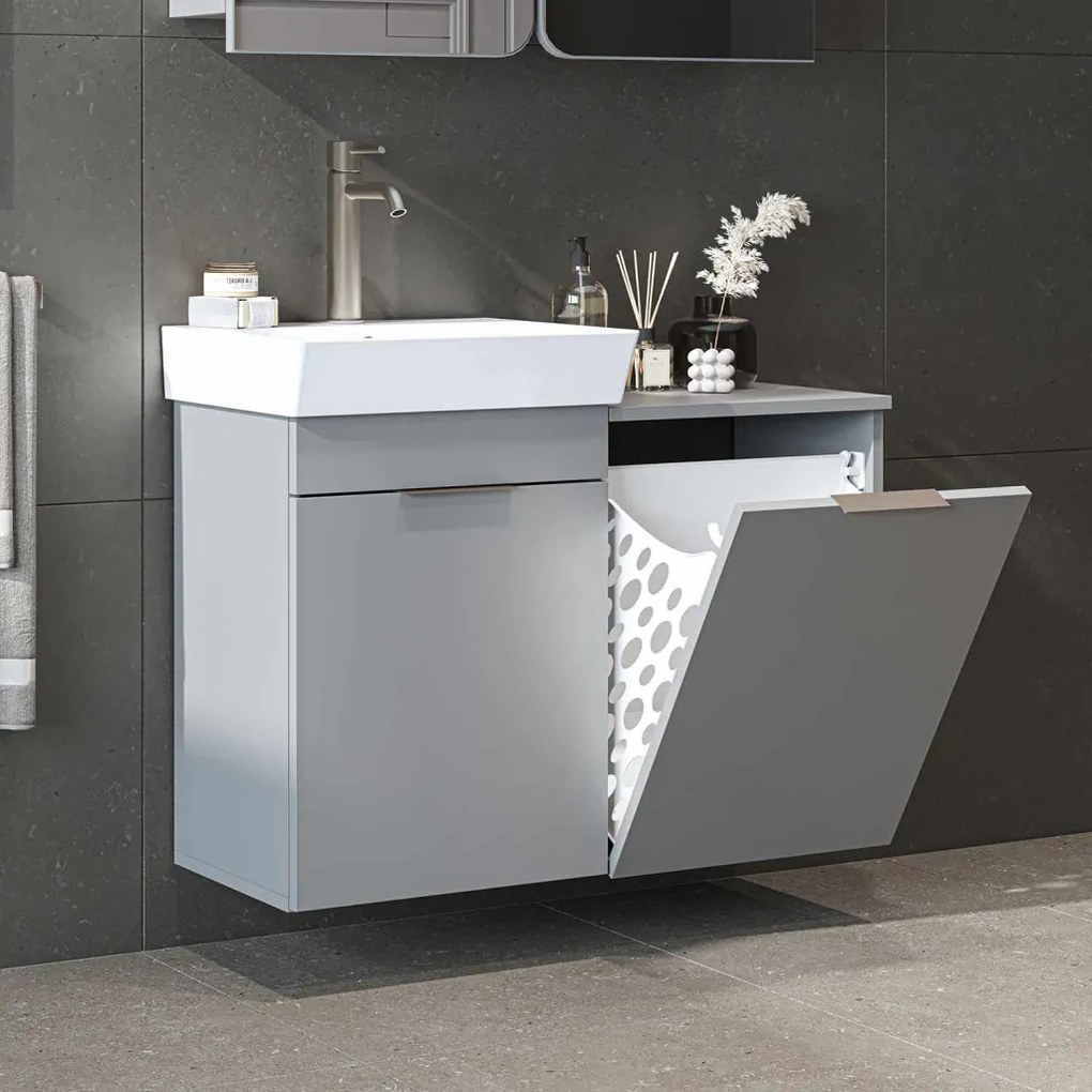 Dubai mosdószekrény, világosszürke, 92,2 cm – TR283VLN1128