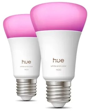 2 darabos LED fényerőszabályozható izzó szett Philips Hue WACA E27/8,1W/230V 1000-20000K