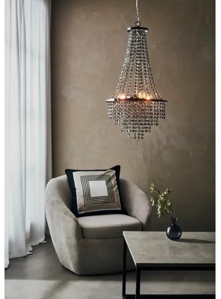 Markslöjd 108124 - Kristály csillár láncon ALLINGTON 3xE14/25W/230V fekete