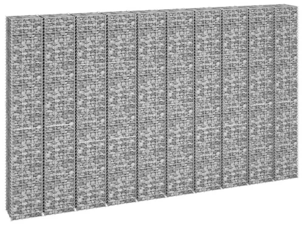 4 db vas gabion magaságyás 30 x 30 x 50 / 100 / 150 / 200 cm