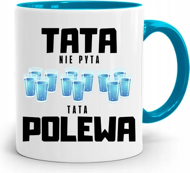 Kék Bögre Apának Apa Nem Kérdezi Apa Öntet Nyomtatott Fényképpel