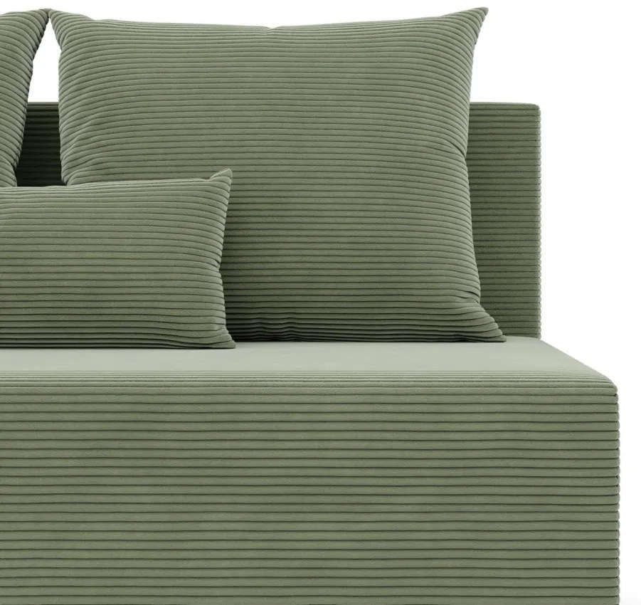 Nobu kanapé, kordbársony, zöld