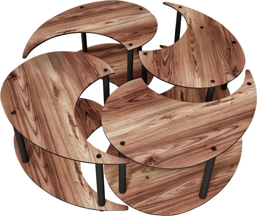 Yin Yang 4 70 - Walnut