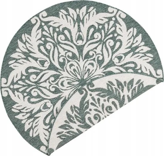 Teraszszőnyeg,zöld kerek kétoldalas 200 cm