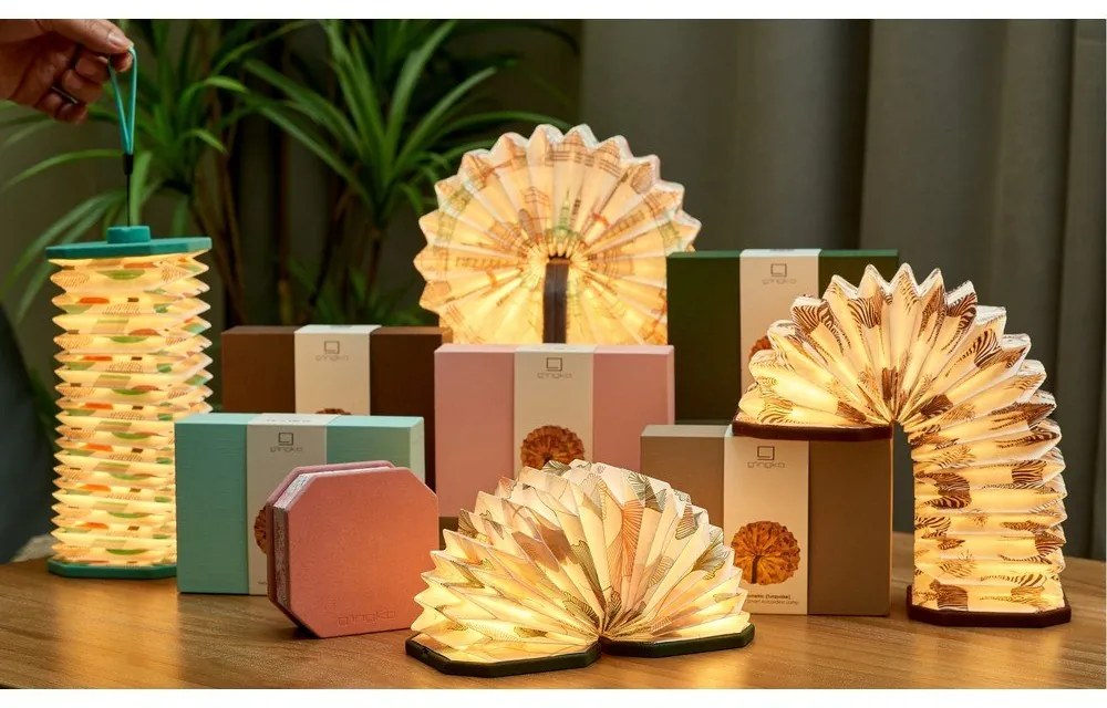 Sötétbarna USB fénydekoráció Velvet Accordion – Gingko