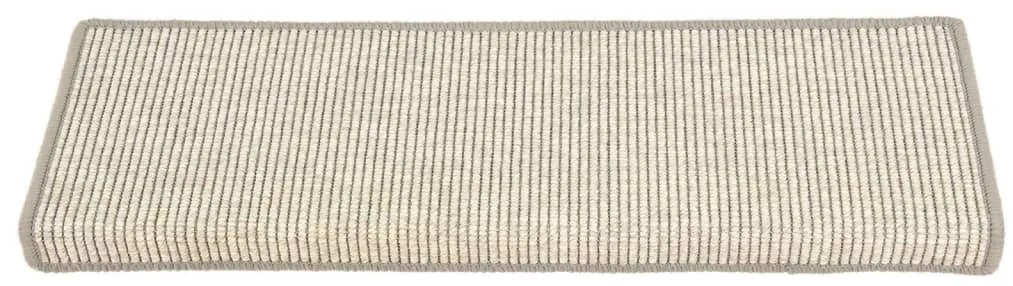 15 db ezüst színű, téglalap alakú szélű lépcsőszőnyeg 65 x 21 x 4 cm