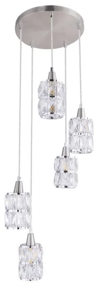 Globo 15760-5 - Csillár zsinóron WOLLI 5xE14/40W/230V