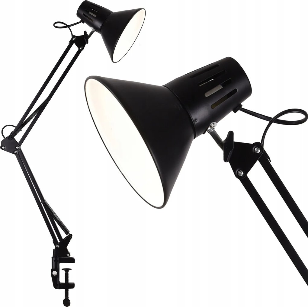 Iskolai éjjeli Led asztali lámpa E27 fekete Sanico Goldlux