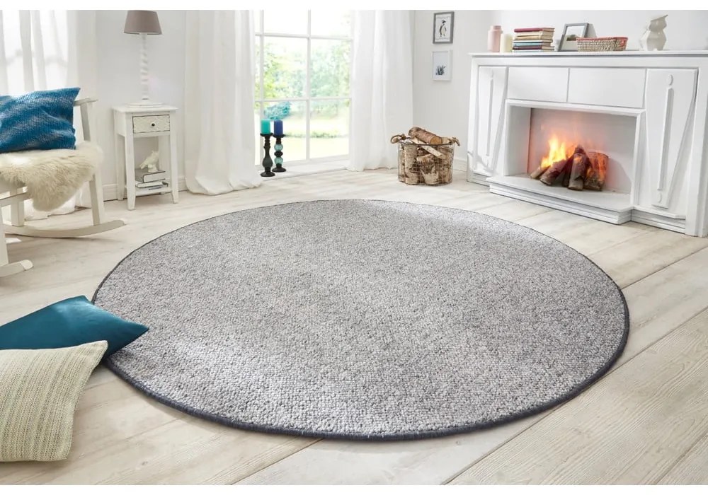 Szürke kerek szőnyeg ø 133 cm Wolly – BT Carpet