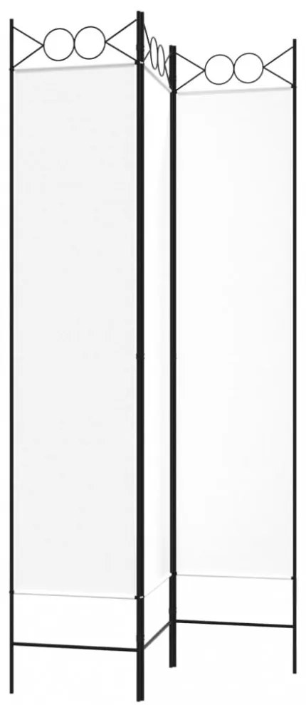 fehér 3 paneles szövetparaván 120x200 cm