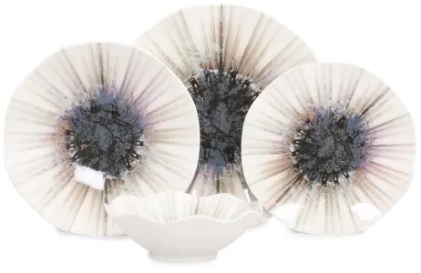 24 darabos barna porcelán étkészlet