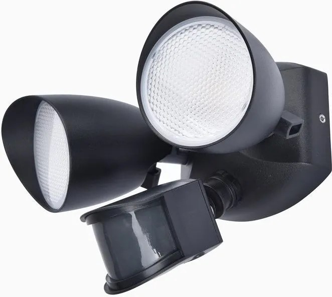 LUTEC 7622222012 SHRIMP Fali Lámpa Mozgásérzékelővel Fekete LED IP44