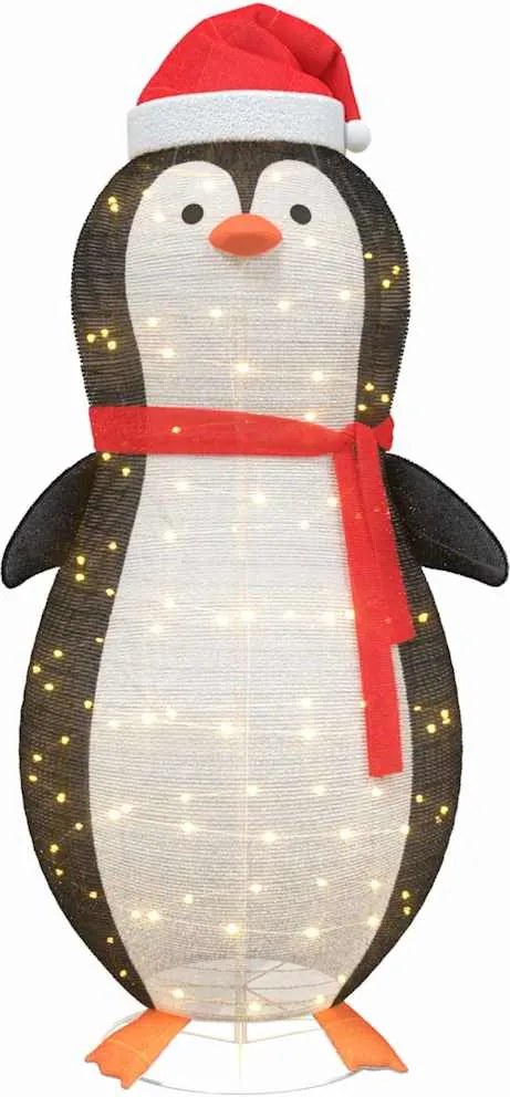 vidaXL Havas pingvin figura 600 LED-del Meleg fehér 78 x 178 cm szövet