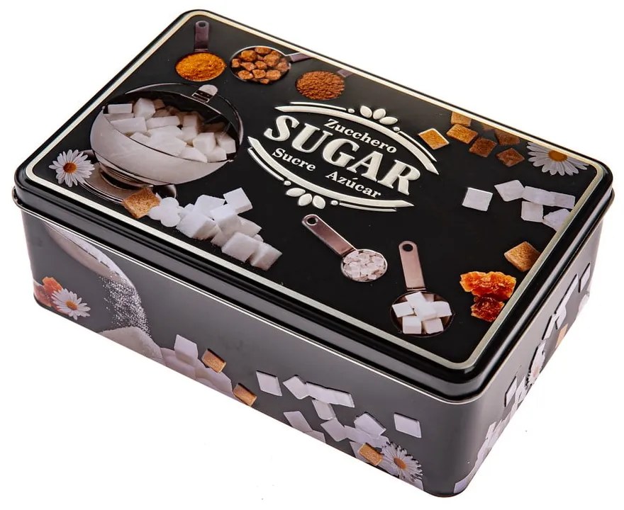 Fém cukortartó doboz Black3D – Dakls