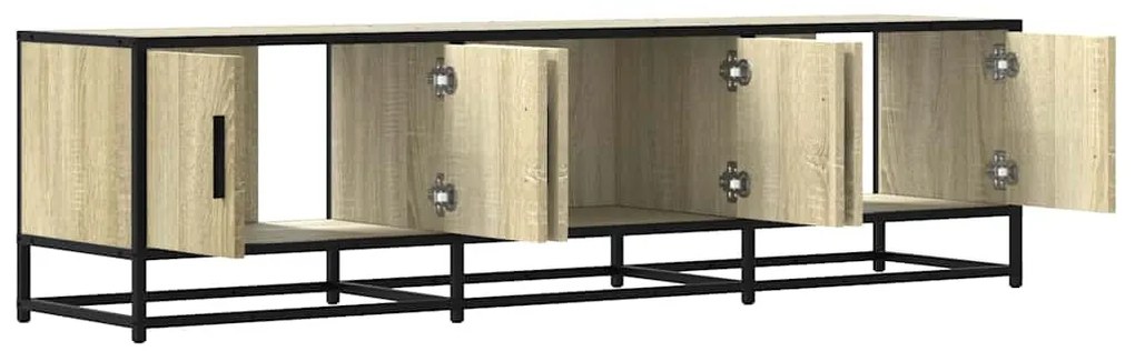 sonoma tölgy színű szerelt fa és fém TV-szekrény 150x35x41 cm