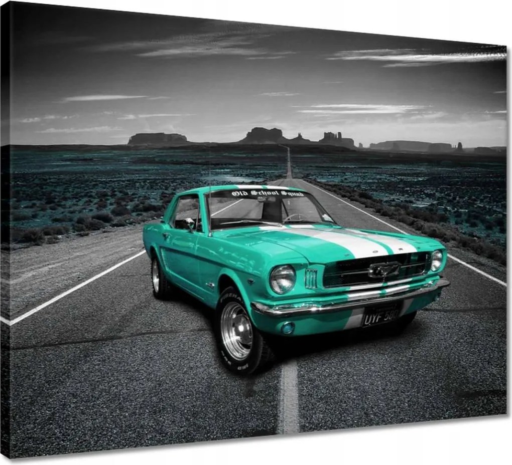 Vászonkép 50x40 Türkiz autó Ford