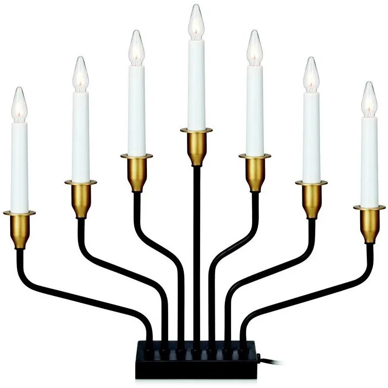 Markslöjd 703578 - Karácsonyi gyertyatartó BROSA 7xE10/3W/230/34V fekete