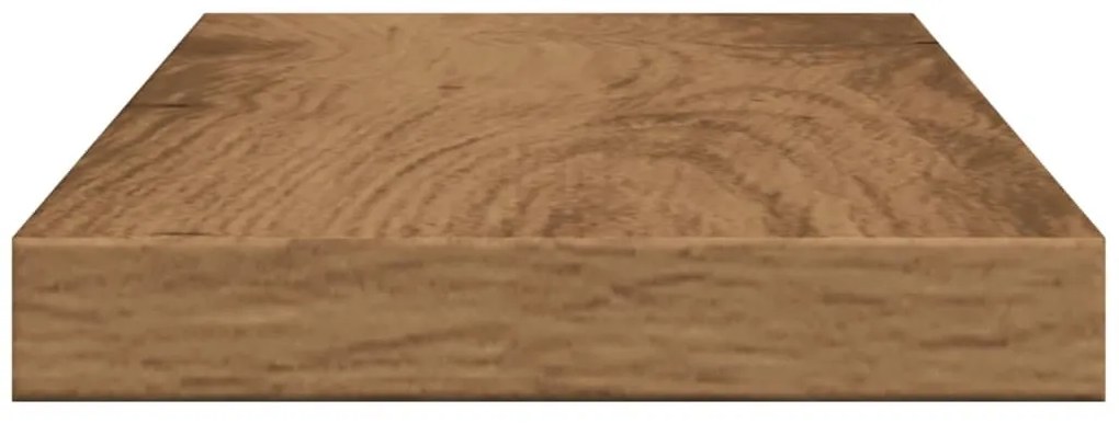 4 db kézműves tölgy színű szerelt fa fali polc 40 x 10 x 1,5 cm