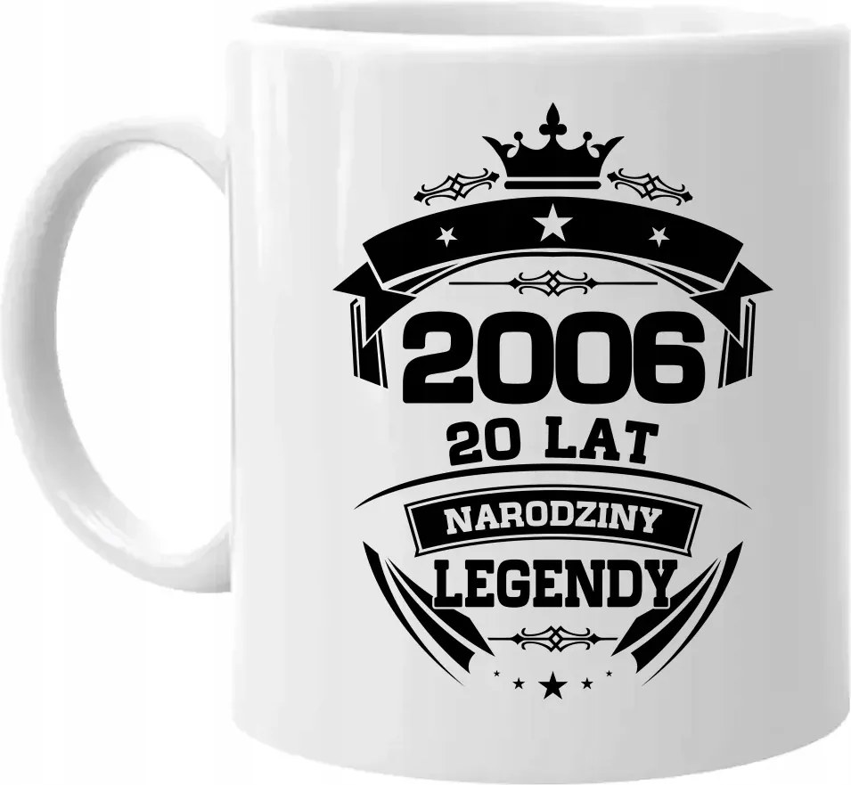 2006 Egy legenda születése 20 éves Nyomtatott Bögre Ajándék 20. Születésnapra