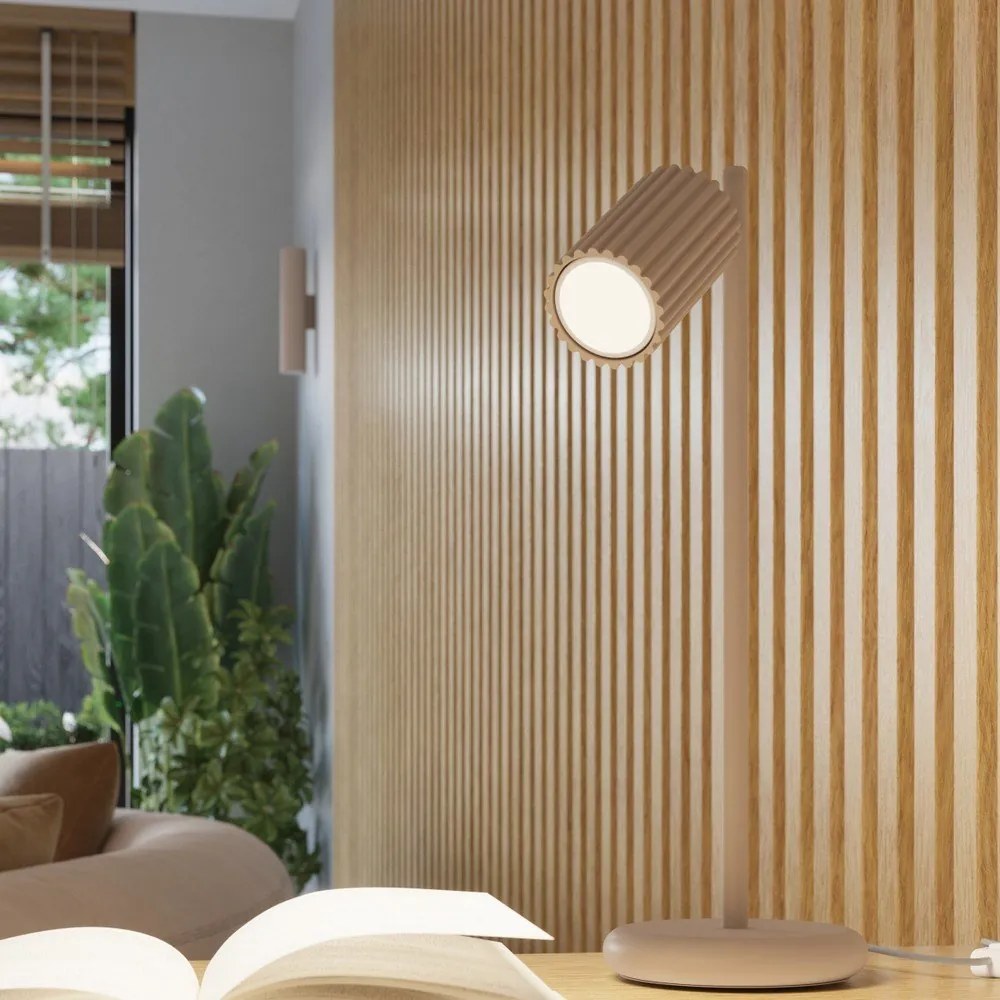 Szürkésbarna fém asztali lámpa (magasság 43 cm) Gleam – Sollux