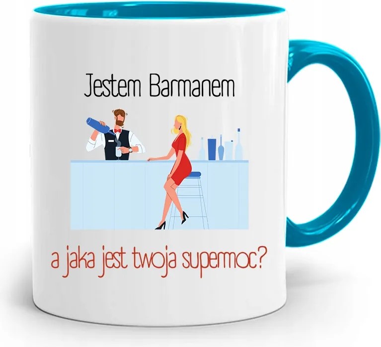 Kék Bögre Csaposnak Csapos Vagyok Ajándék fényképes nyomattal