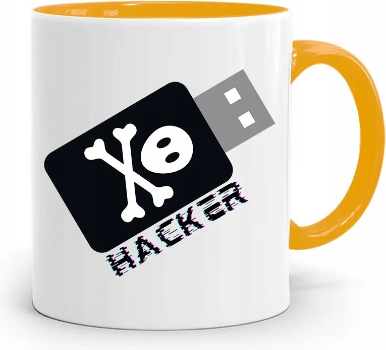 Sárga Bögre Informatika Programozó Hacker Ajándék fényképes nyomtatással