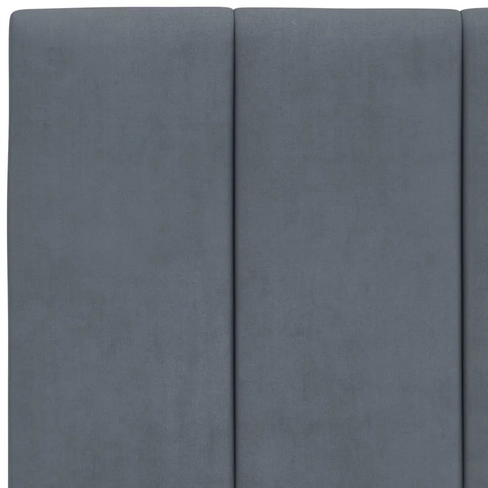 sötétszürke bársony fejtámla párna Hanko 100 cm