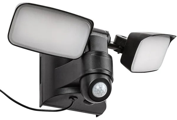 Rabalux 77091 - LESZNO LED napelemes fali lámpa 2x5W, IP54, fekete