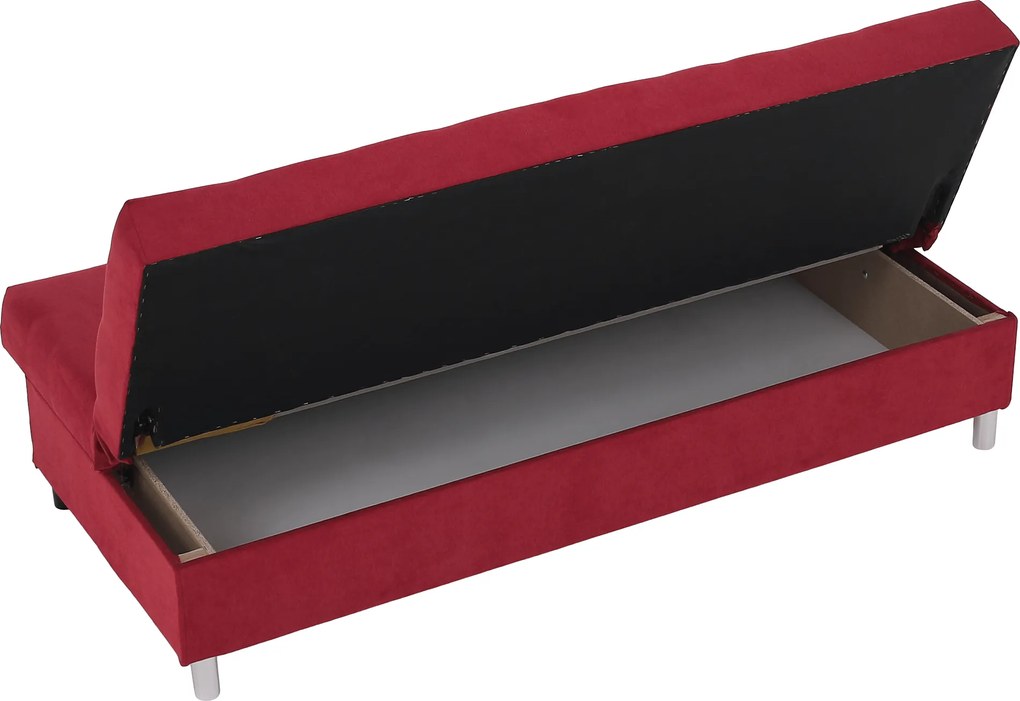 Kihúzható kanapé, piros, ALADA
