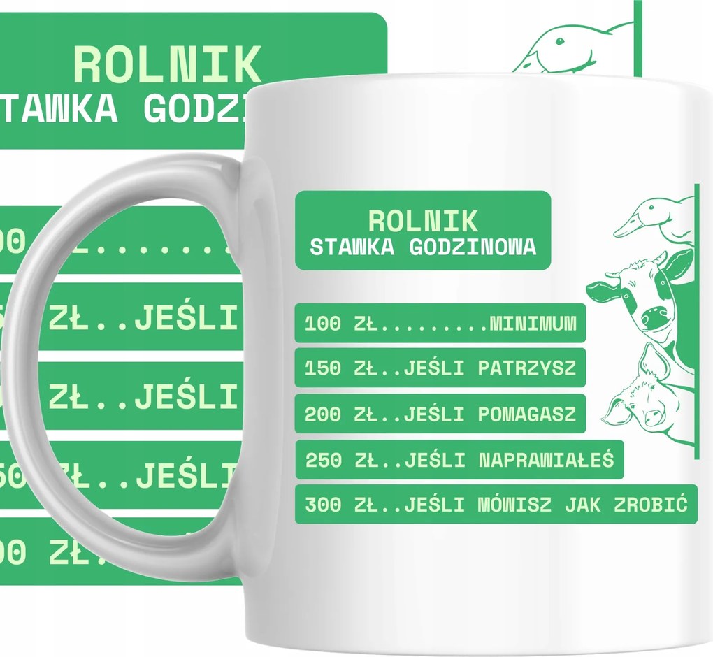 Bögre Nyomtatás Gazda Aratás Falu Mező Humor Munka Ajándék