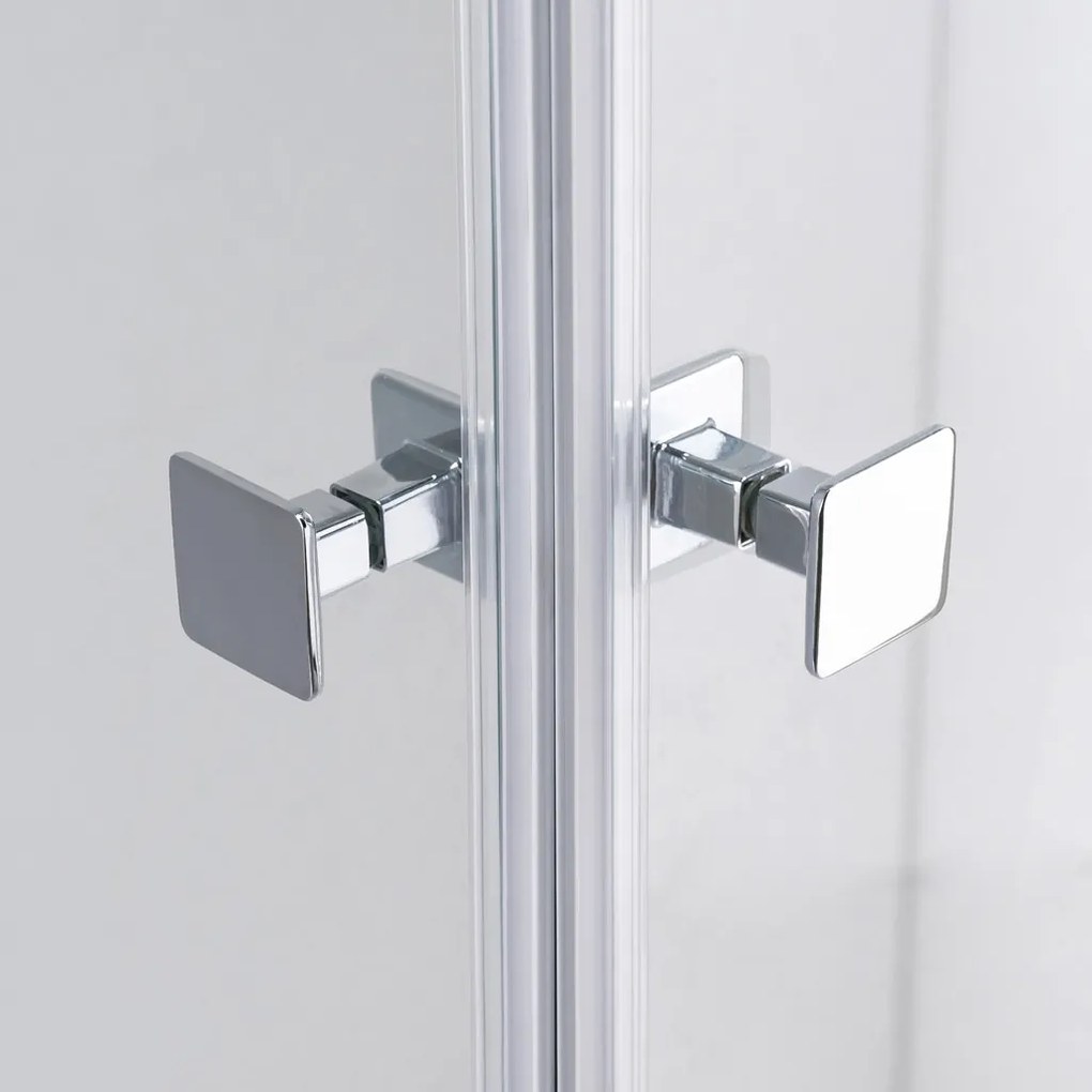 Stuxi Bari Duo 70x100 aszimmetrikus 2 nyíló ajtós zuhanykabin 6 mm vízlepergető biztonsági üveggel, króm