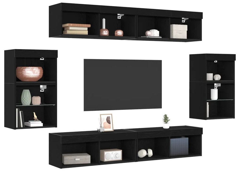 Lebegő polc 2 db Fekete tölgy 40x28,5x40 cm MDF