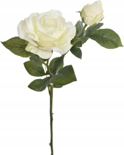 fehér krémszínű rózsa bimbó rózsa művirág fehér krémszínű 64cm