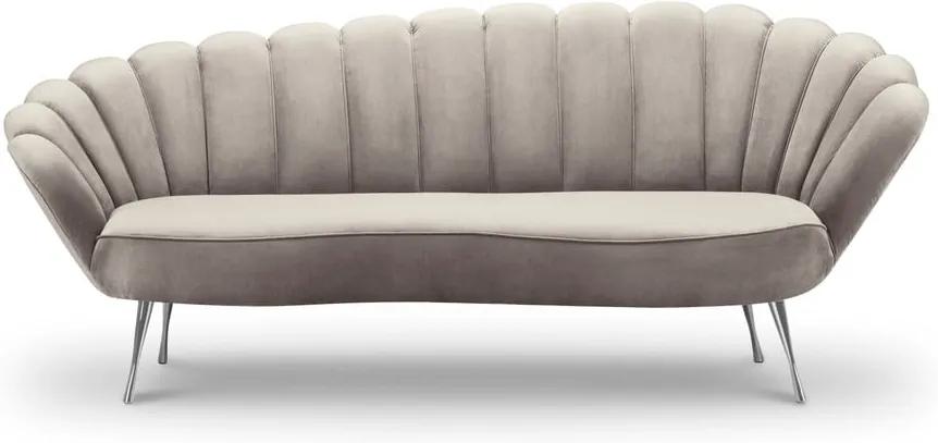 Varenne bézs bársony aszimmetrikus kanapé, 224 cm - Interieurs 86